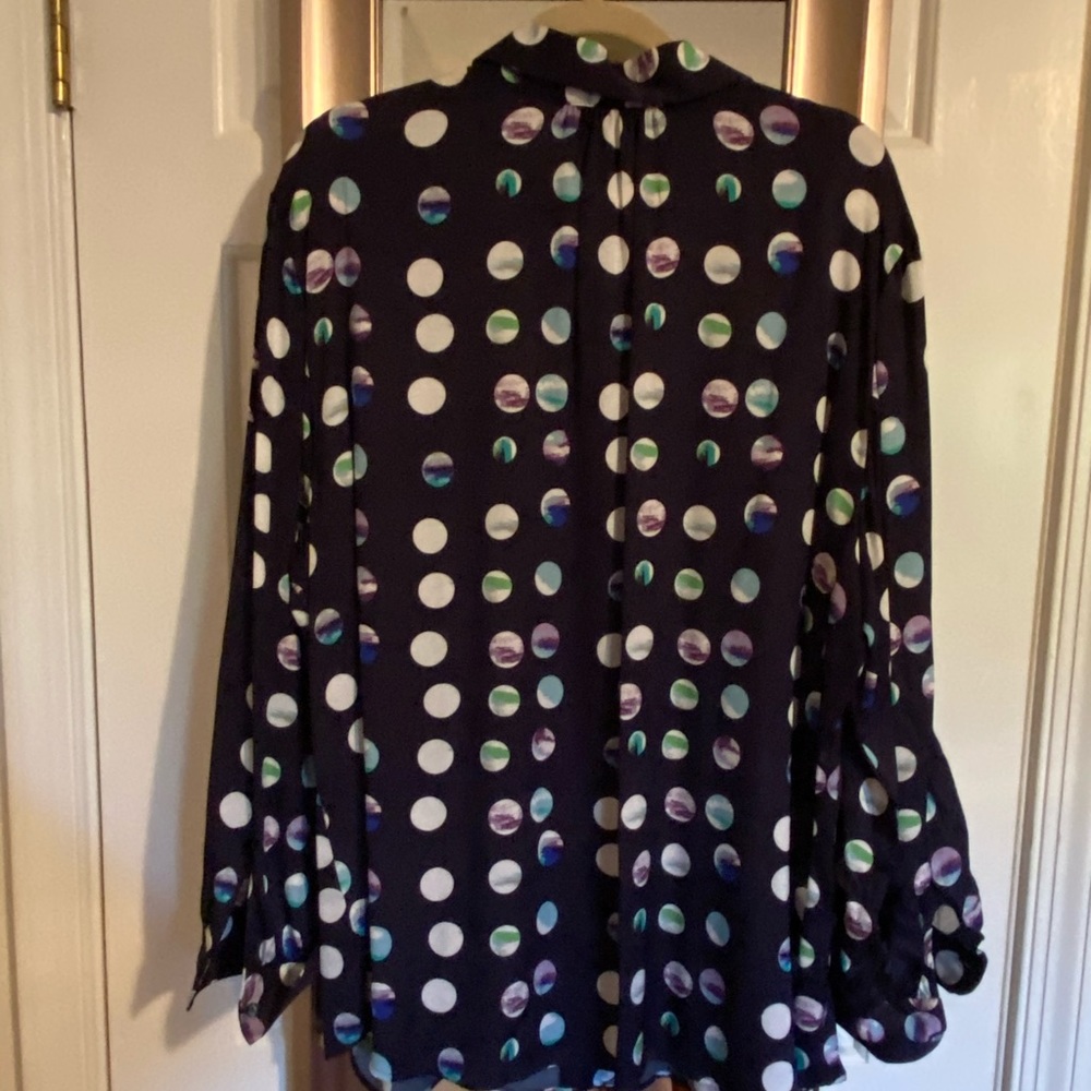 Silk button-up blouse, 20w, GUC
